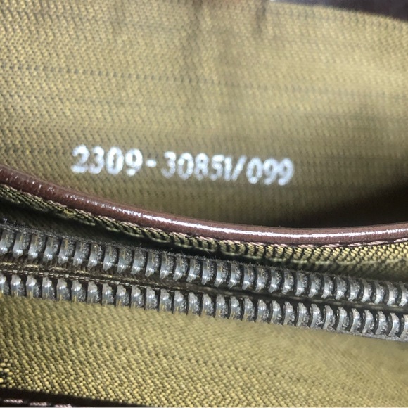 FENDI Zucca Navy Canvas and Brown Leather Snap Wallet 8 Credit Cards 4 Billfolds - Picture 12 of 16